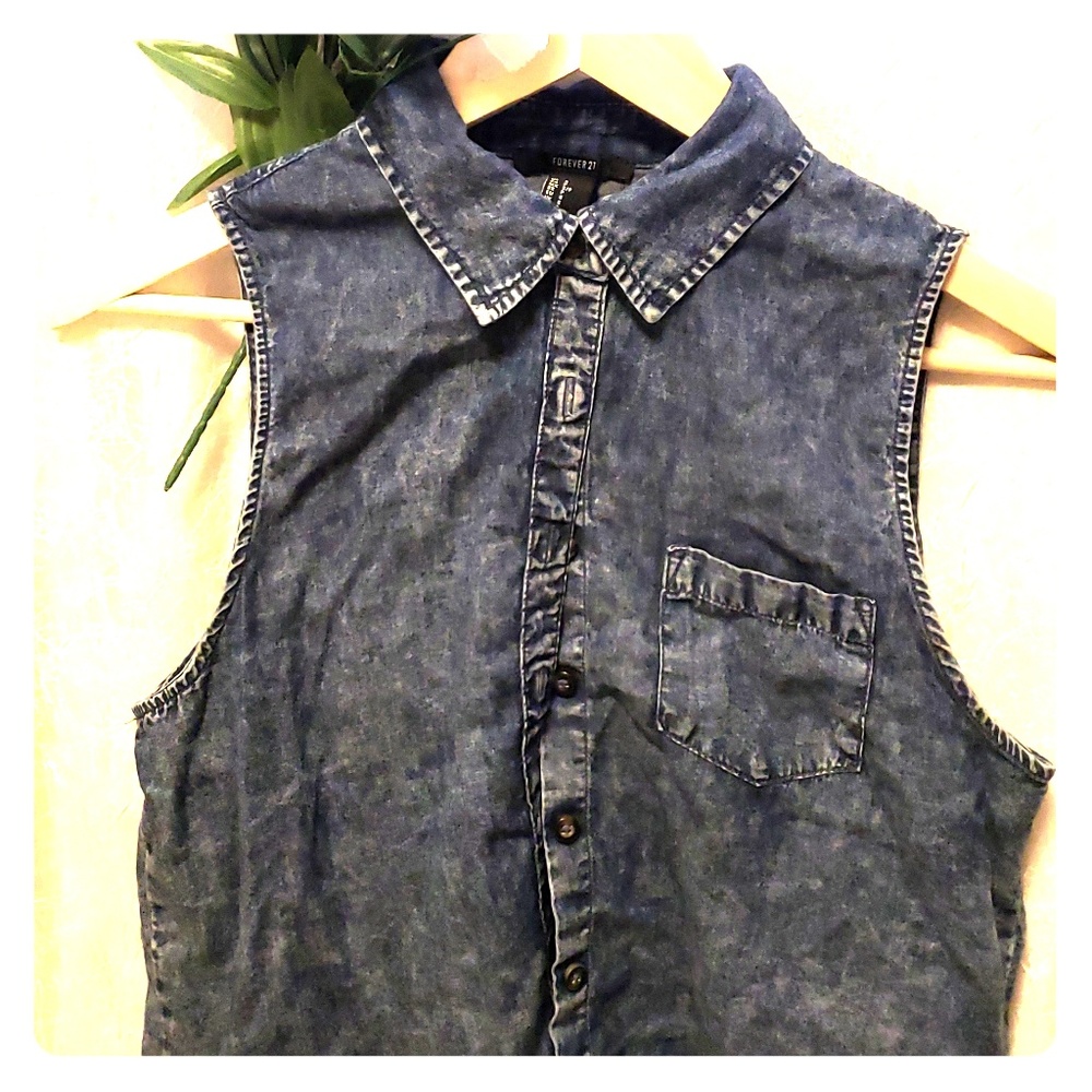 Soft Jean Vest Top